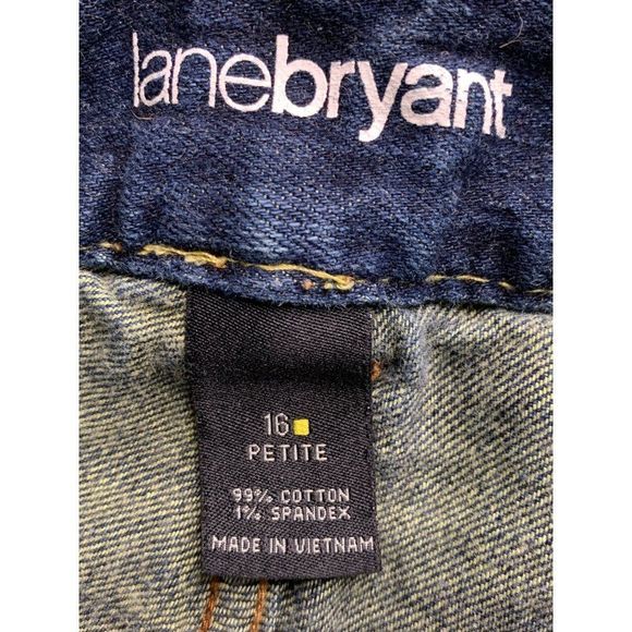 Lane Bryant Womens Size 16P Bootcut Jeans denim stretch Flare 4012 Embroider - Picture 4 of 10